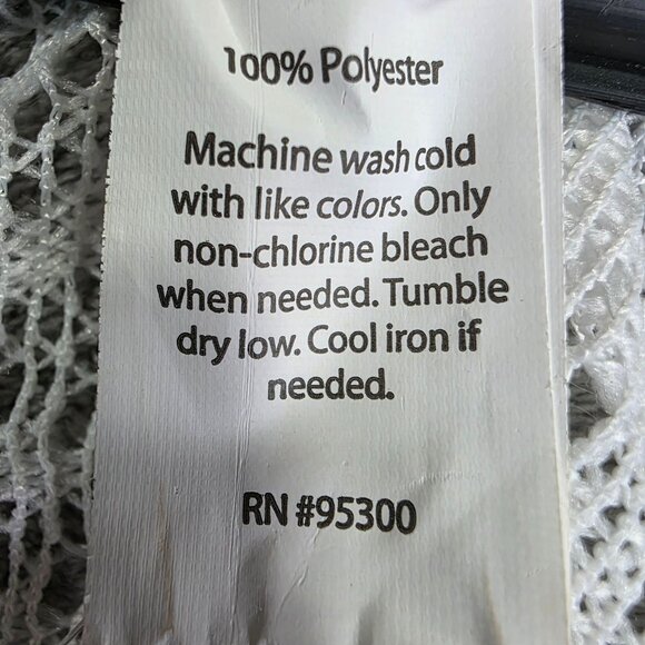 Womens White West Loop Crochet Cover Up Lace Tank Top Sleeveless Round Neck L - Picture 6 of 10